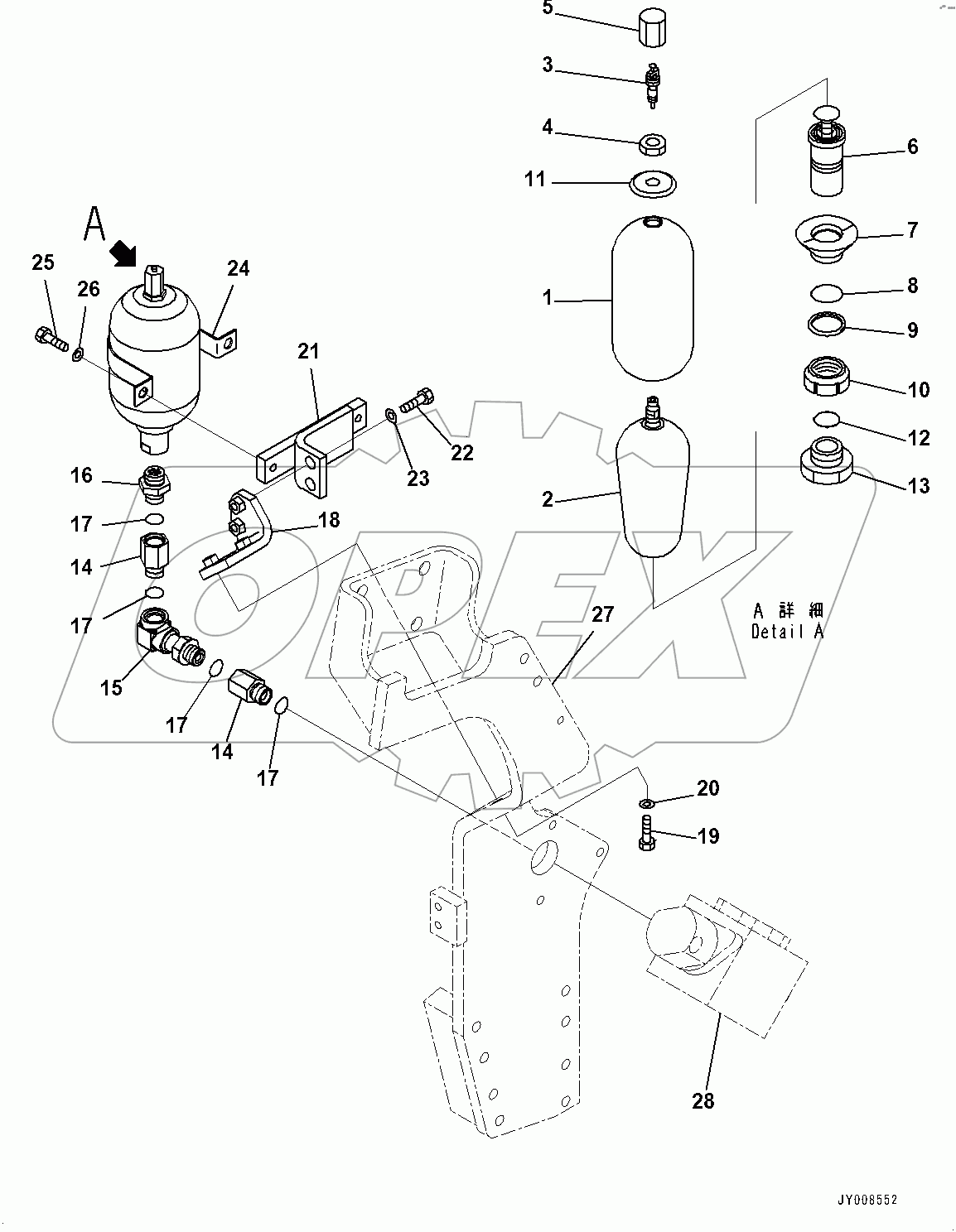  Actuator Piping, Accumulator (#80001-)