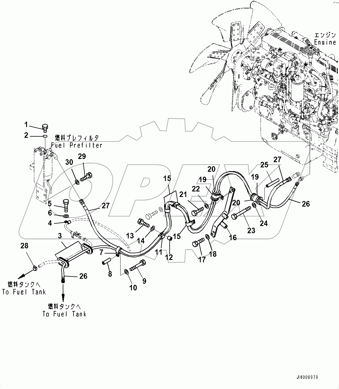  Fuel Piping, Clamp (#80001-)