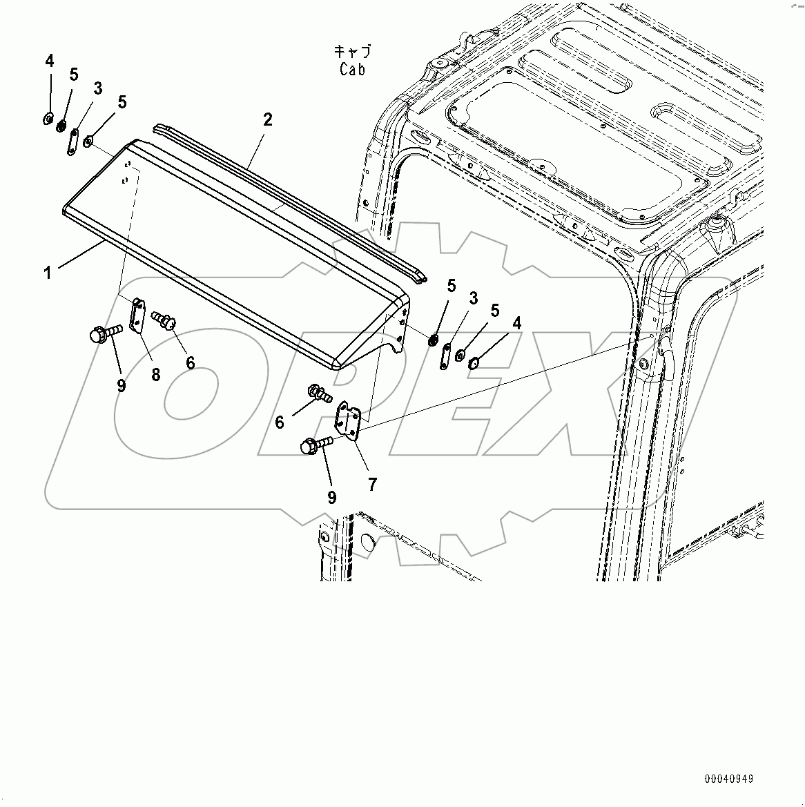  Rain Visor (#80001-)