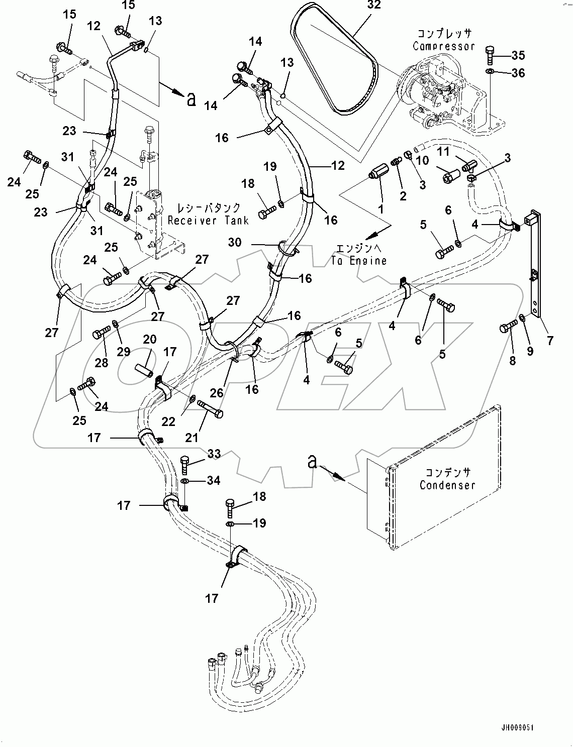  Air Conditioner Unit, Hose (#80001-)