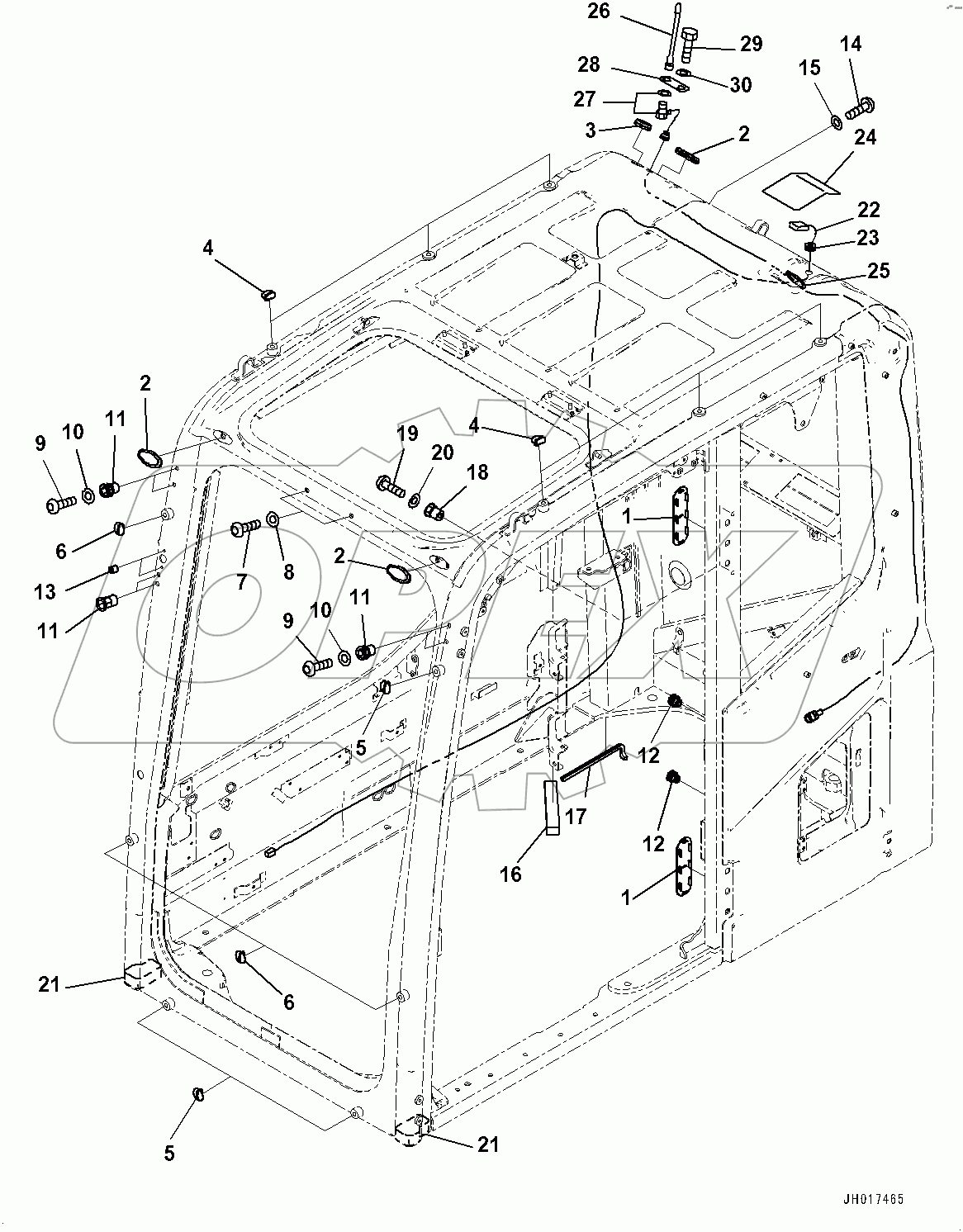  Cab, KOMTRAX Film Antenna (#80470-)