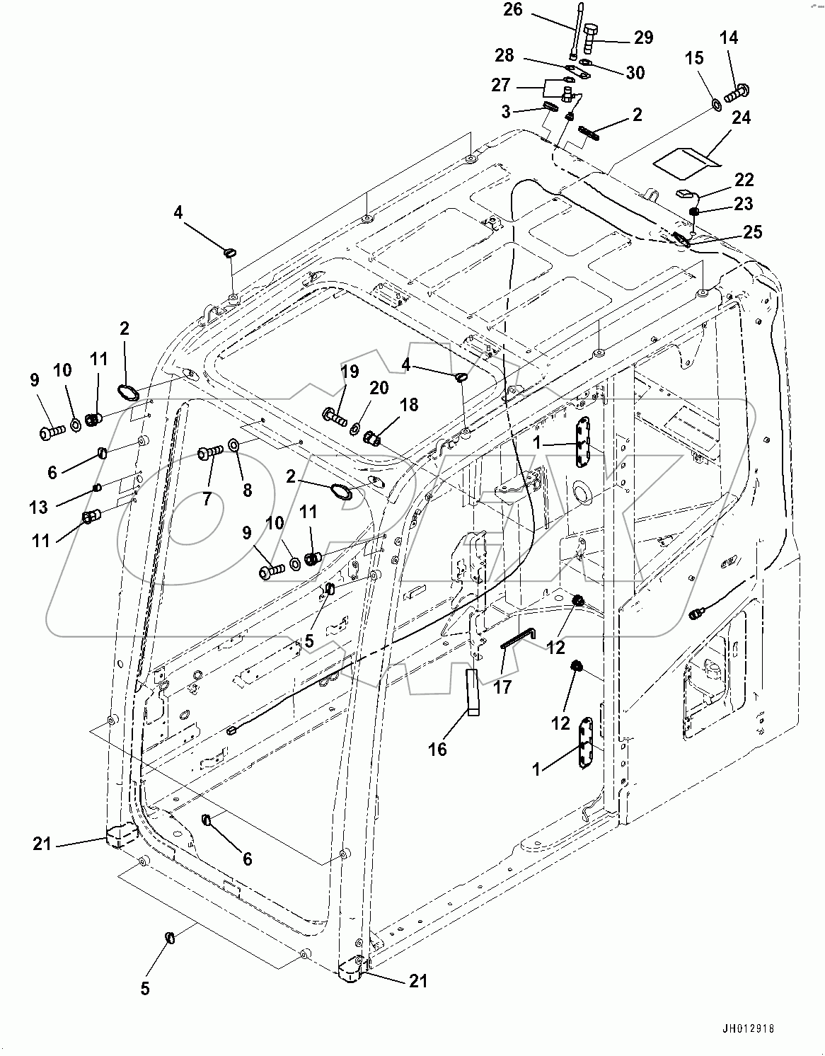  Cab, KOMTRAX Film Antenna (#80163-80469)