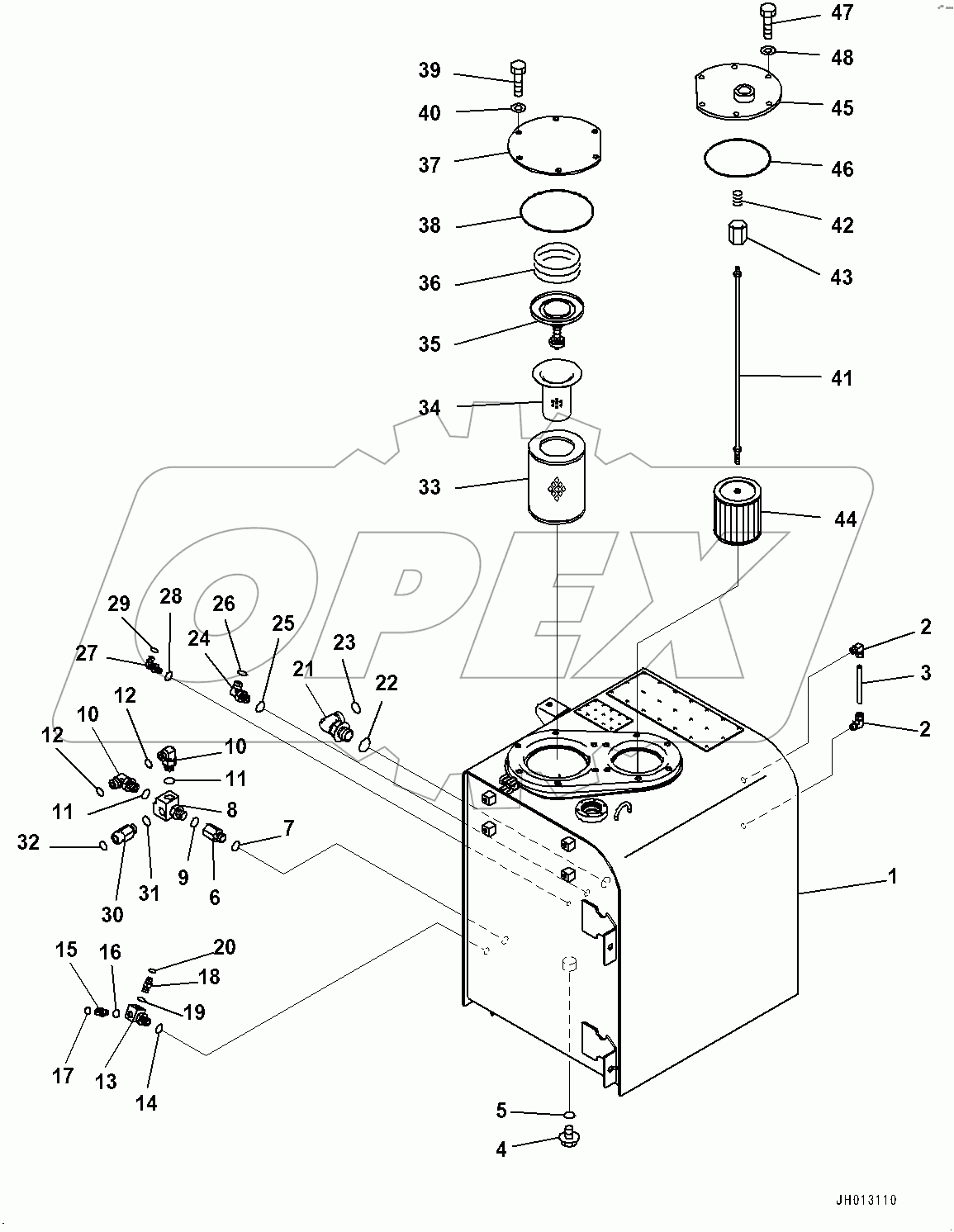  Hydraulic Tank, Tank (#80001-)