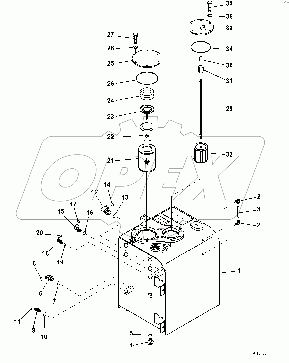  Hydraulic Tank, Tank (#80699-)