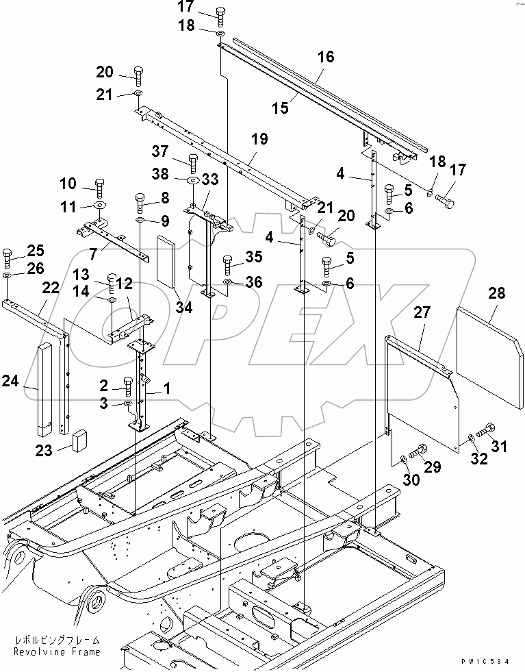  FRAME (MACHINE CAB)(#40001-40002)