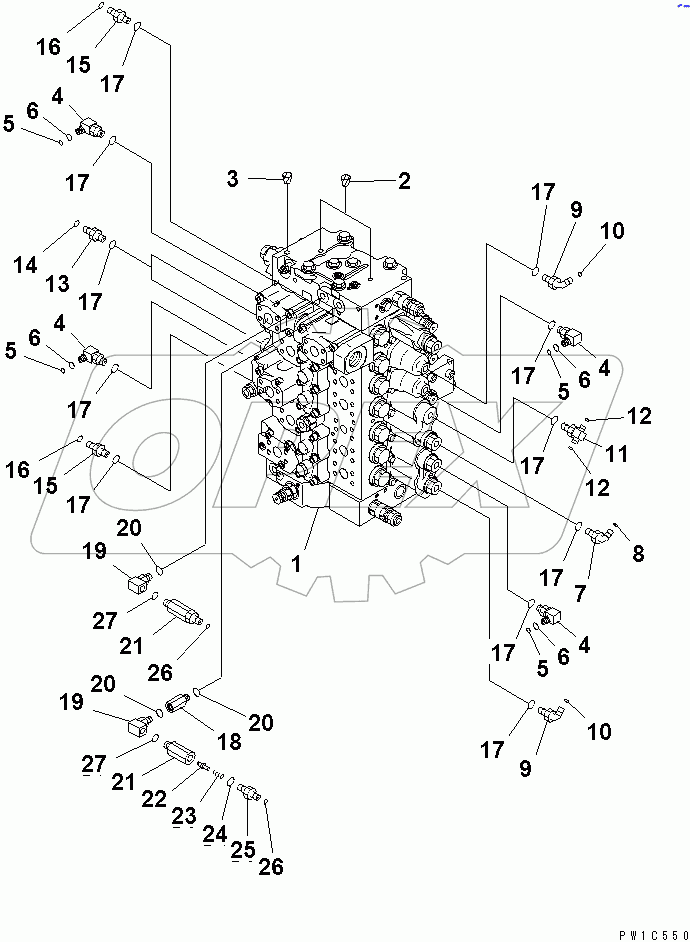  MAIN VALVE (CONNECTING PARTS) (1/2)
