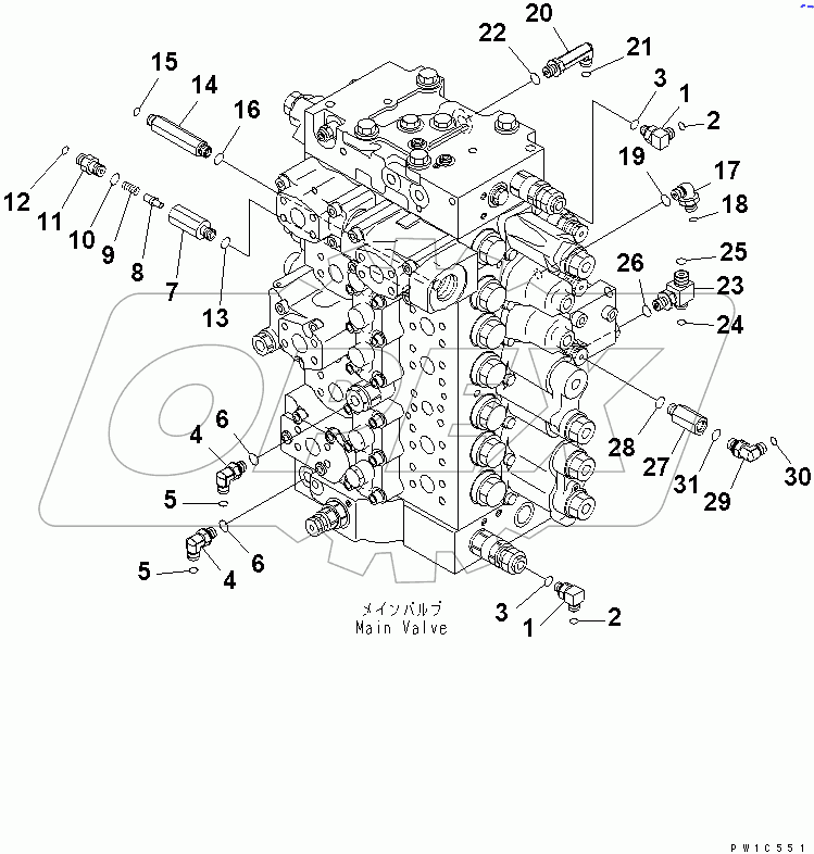  MAIN VALVE (CONNECTING PARTS) (2/2)