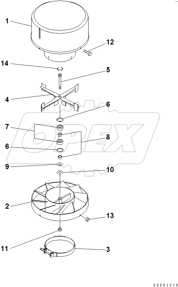  PRECLEANER (INNER PART)(#40001-47598)