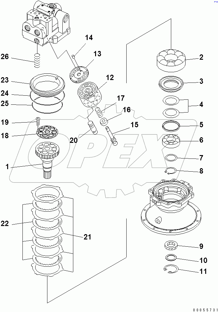  SWING MOTOR (2/3)(#47371-)