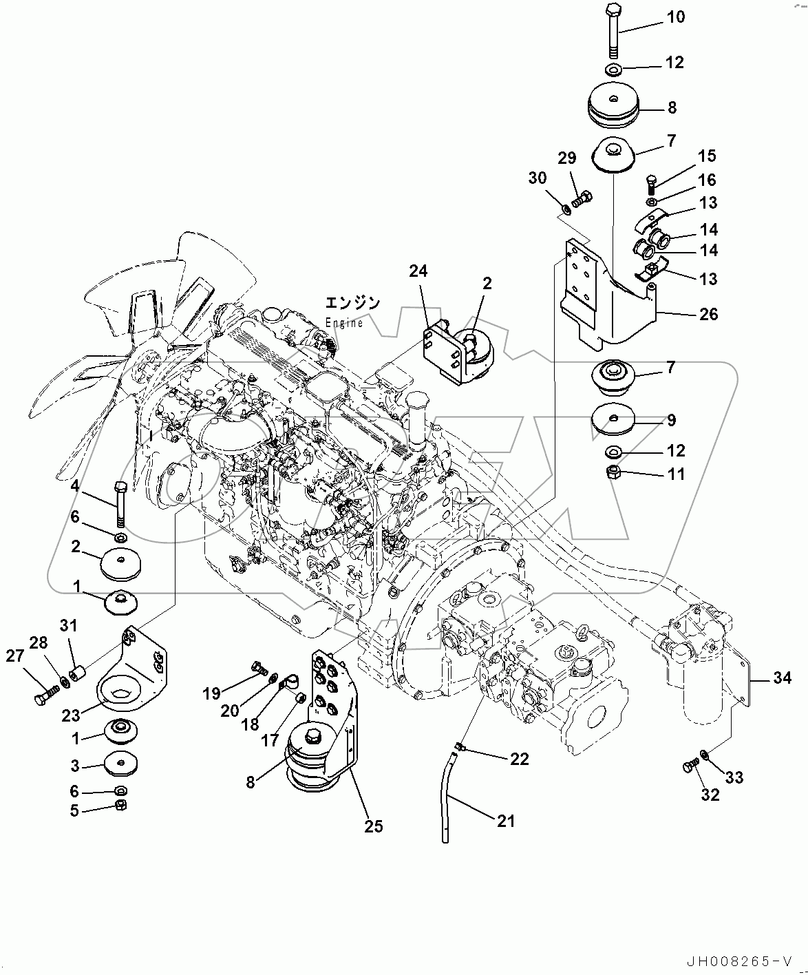 Engine Mounting (#80001-)
