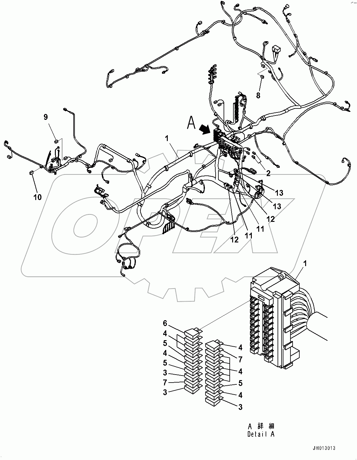  Cab, Floor, Wiring Harness (#80001-)