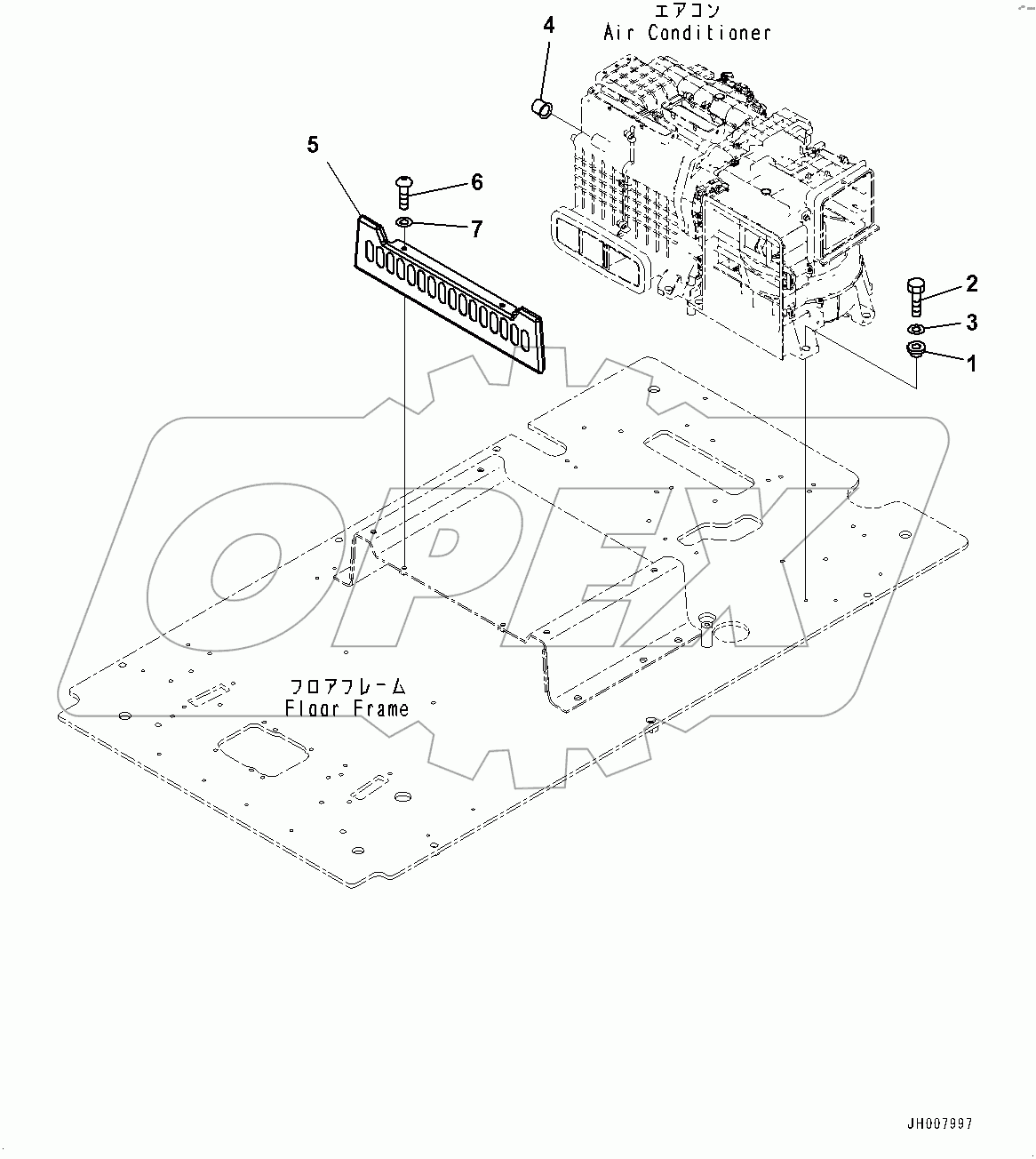  Cab, Air Conditioner Unit Mounting (#80001-)