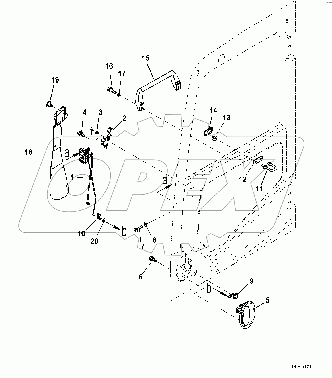  Cab, Door Lock (#80001-)