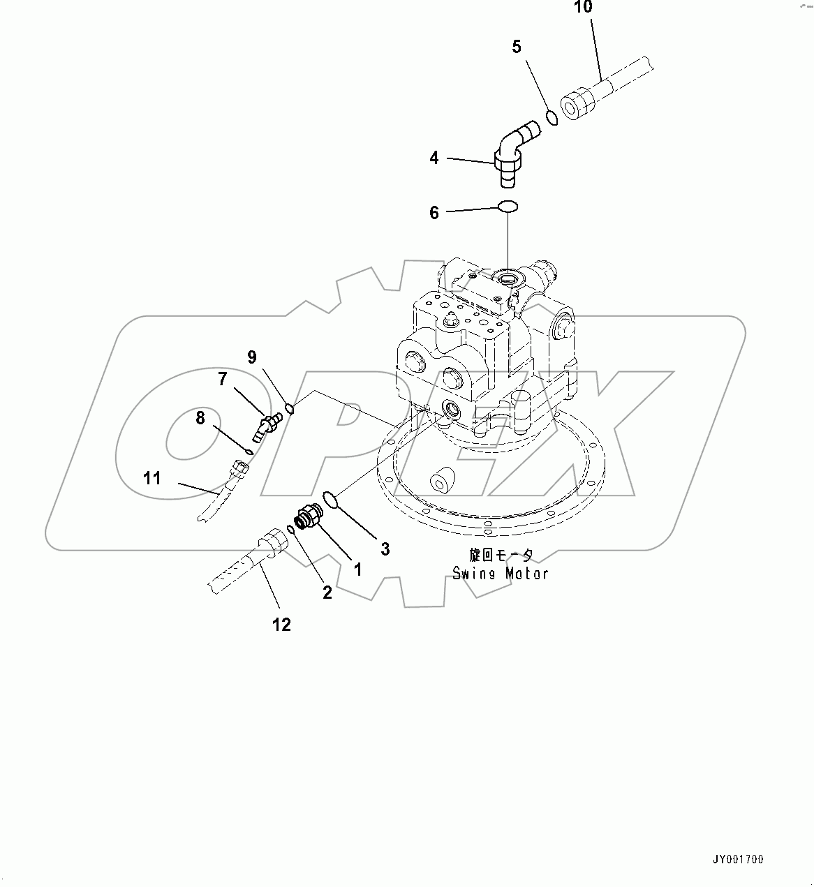  Swing Motor Connecting Parts (#80001-)