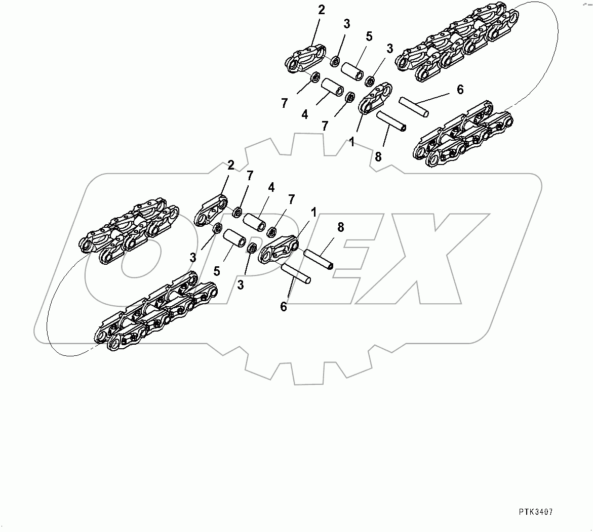  Track Link Assembly (#80001-)