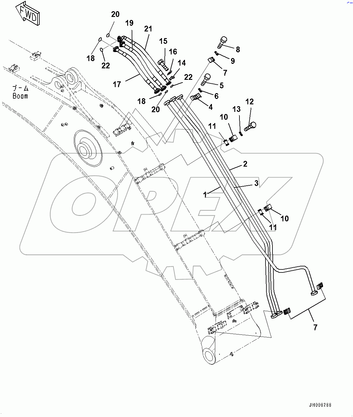  Boom, Arm Cylinder Piping (#80001-)