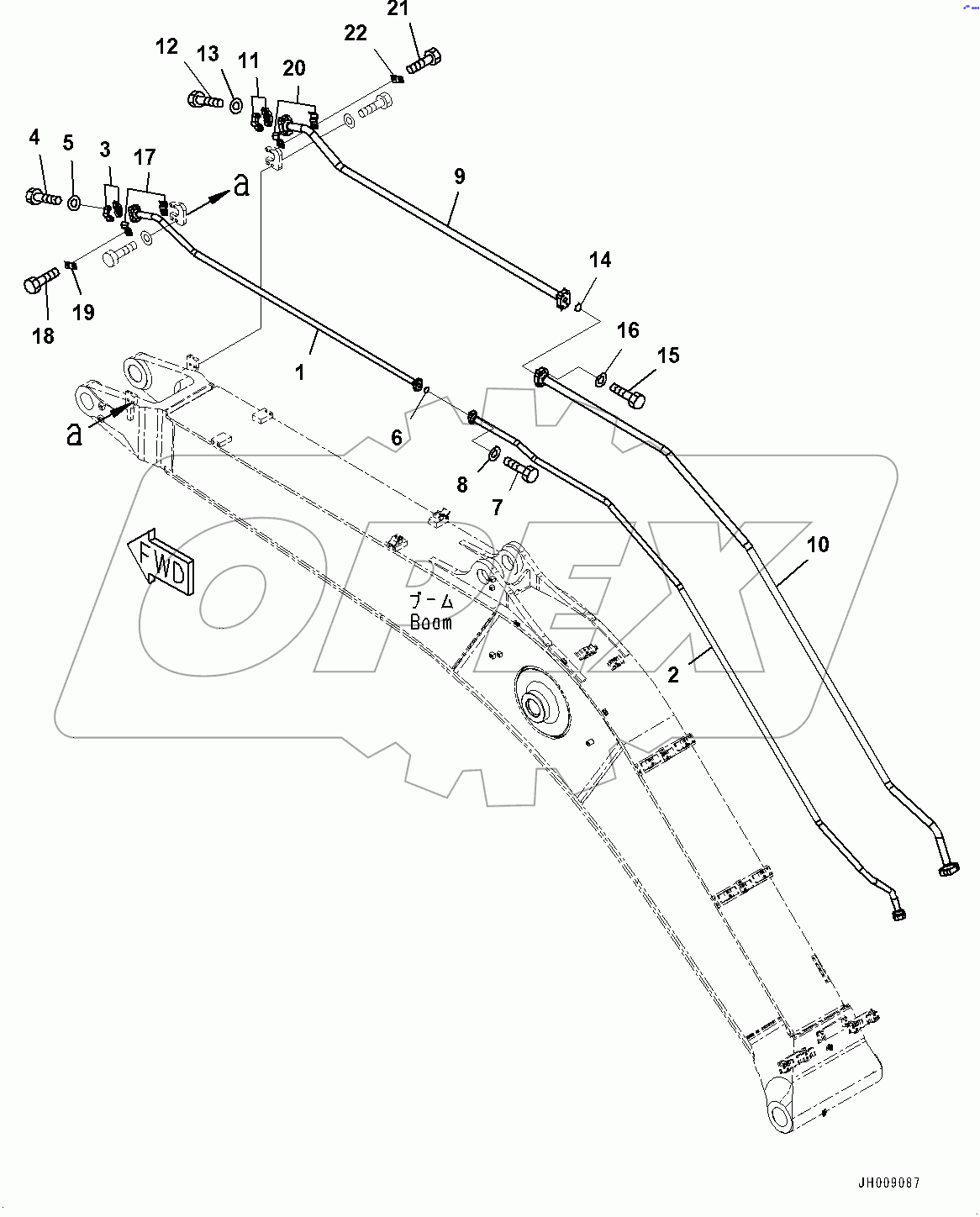  Boom, Additional Piping (#80001-)