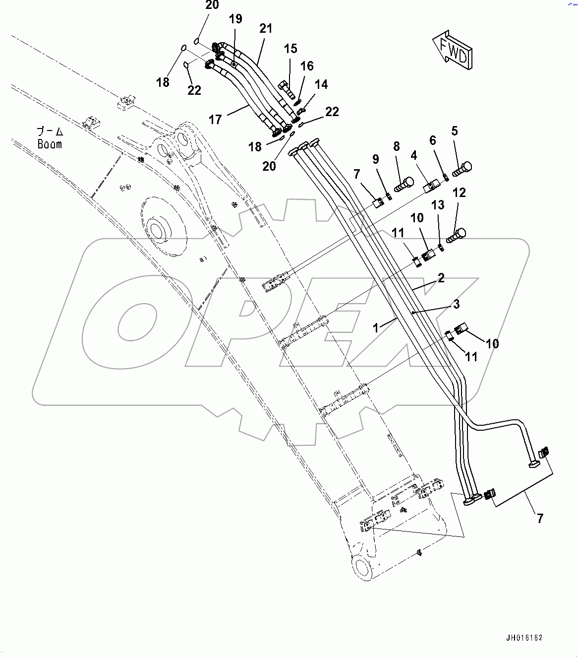  Boom, Arm Cylinder Piping (#80001-)