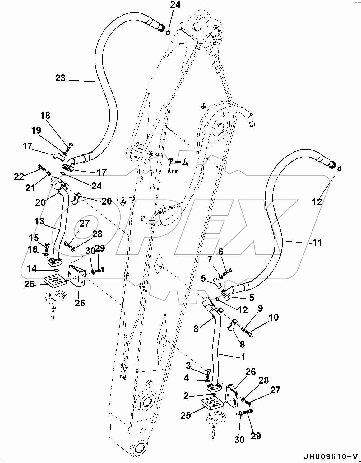  Arm, Additional Piping (#80001-80004)