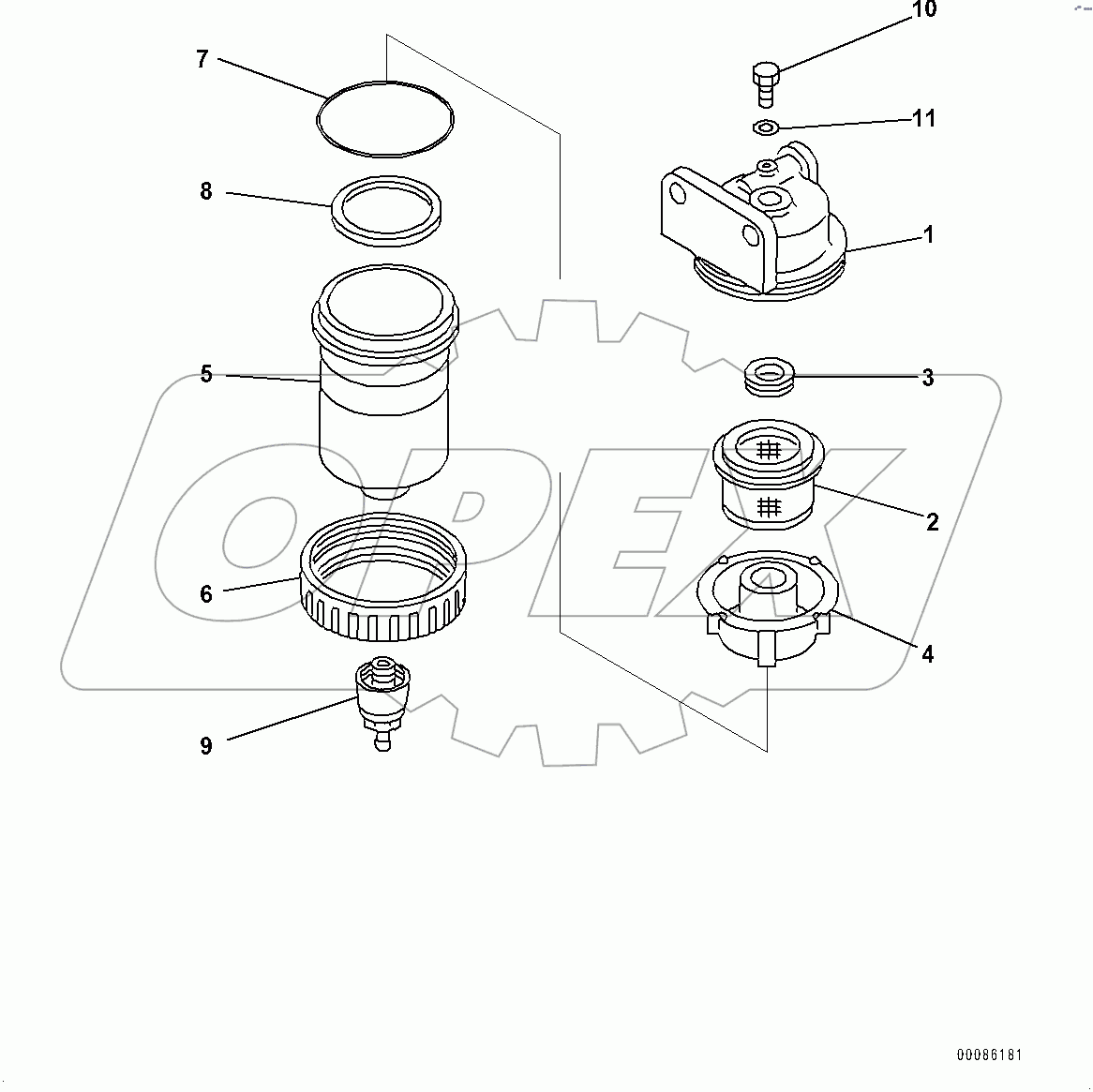  Fuel Piping, Water Separator (#80001-)