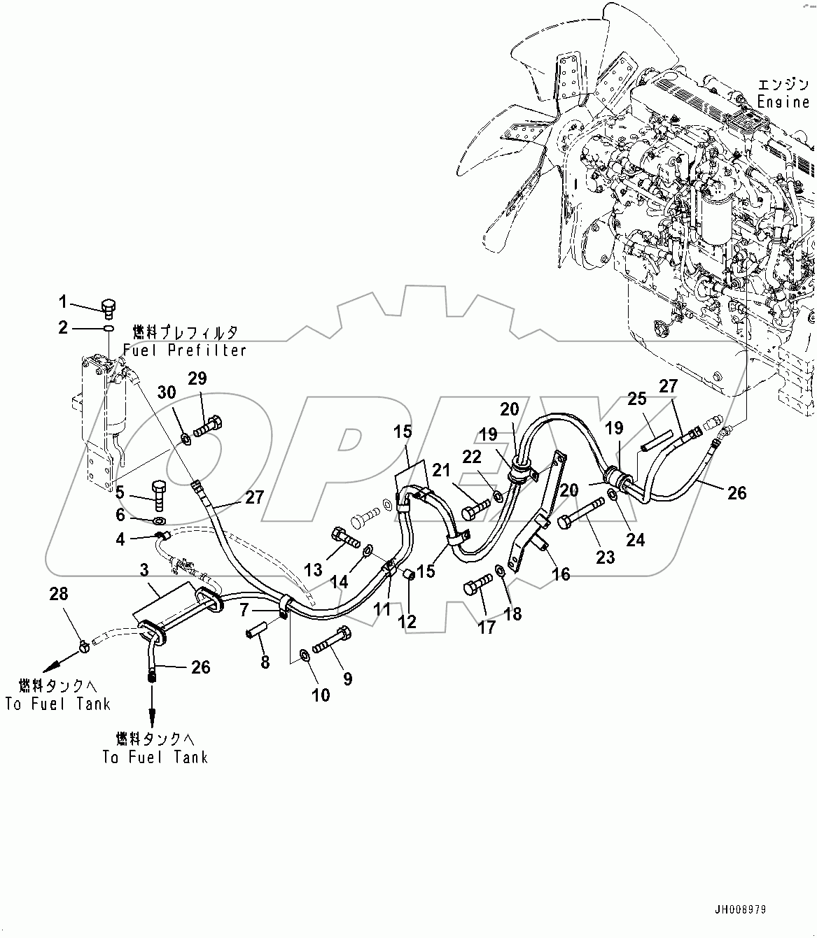  Fuel Piping, Clamp (#80000-)