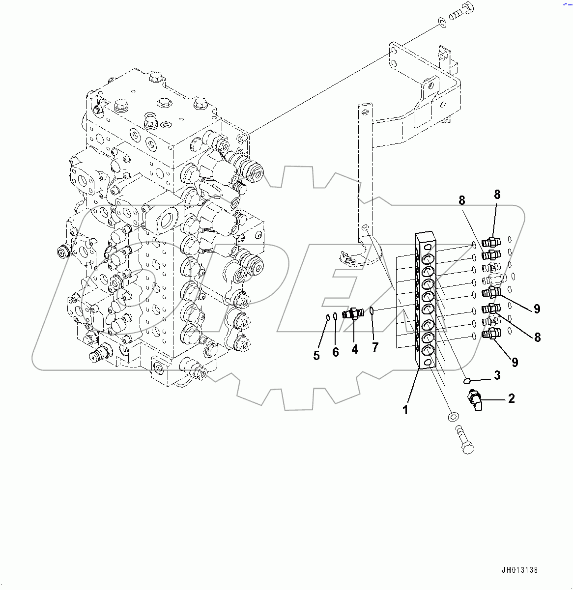  Pressure Switch Block, Sensor (#80001-)