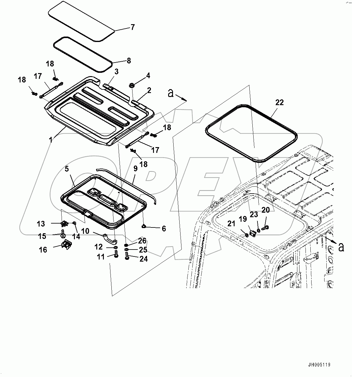  Cab, Roof Ventilator (#80163-)
