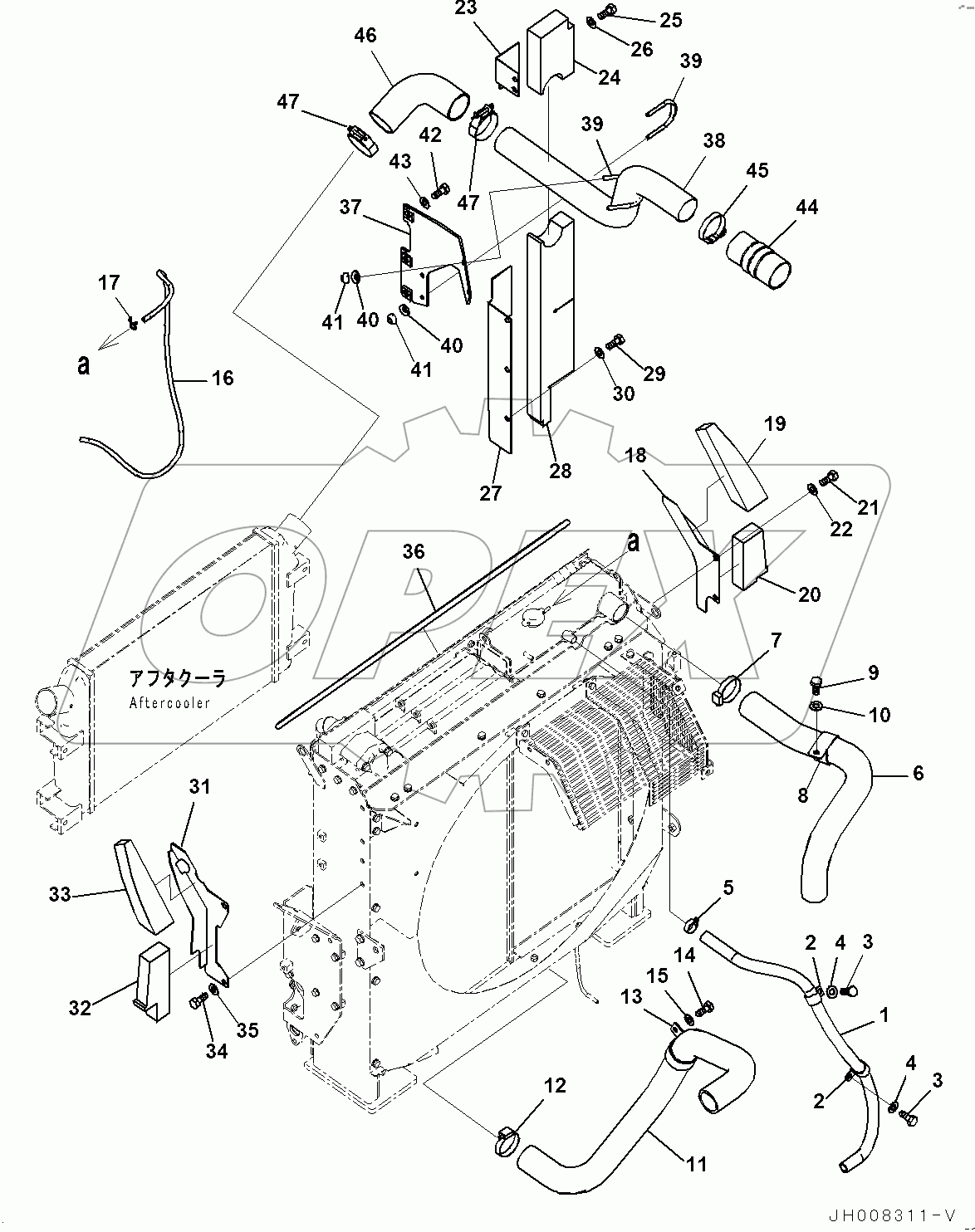  Cooling System, Radiator Piping (#80001-)