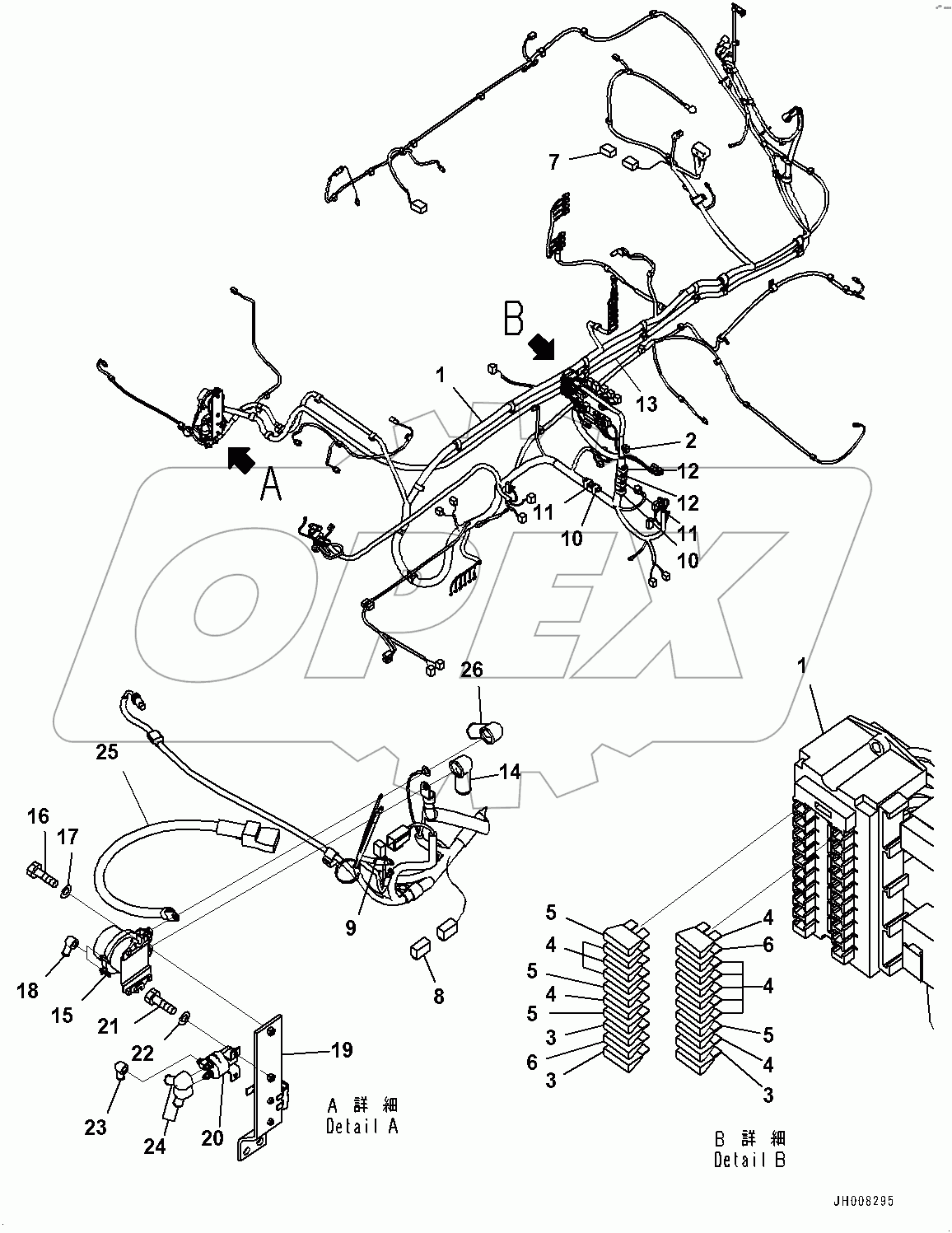  Cab, Floor, Wiring Harness (#80126-)