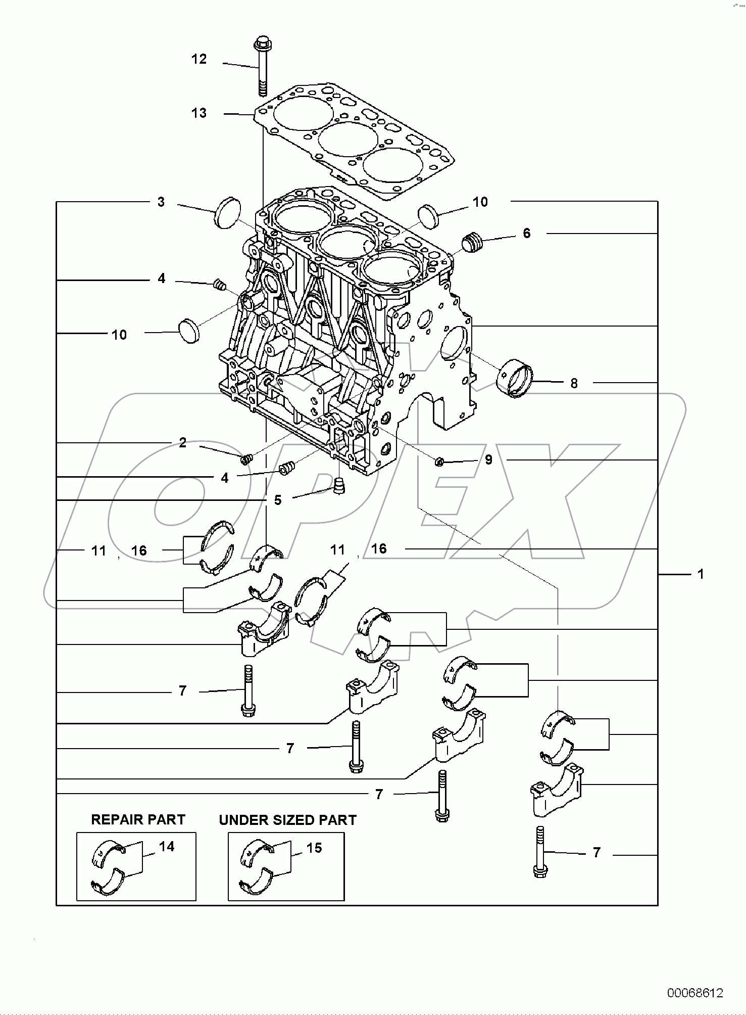  ENGINE, CYLINDER BLOCK