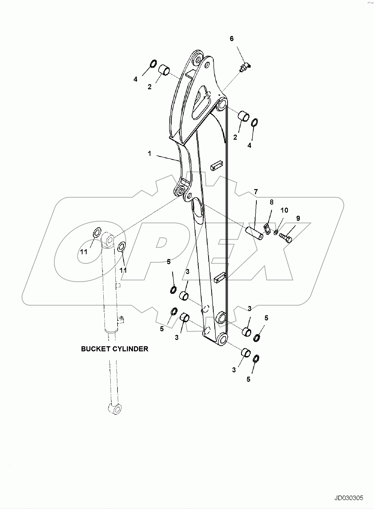  ARM, 1610MM, 2-ATTACHMENT, ARM
