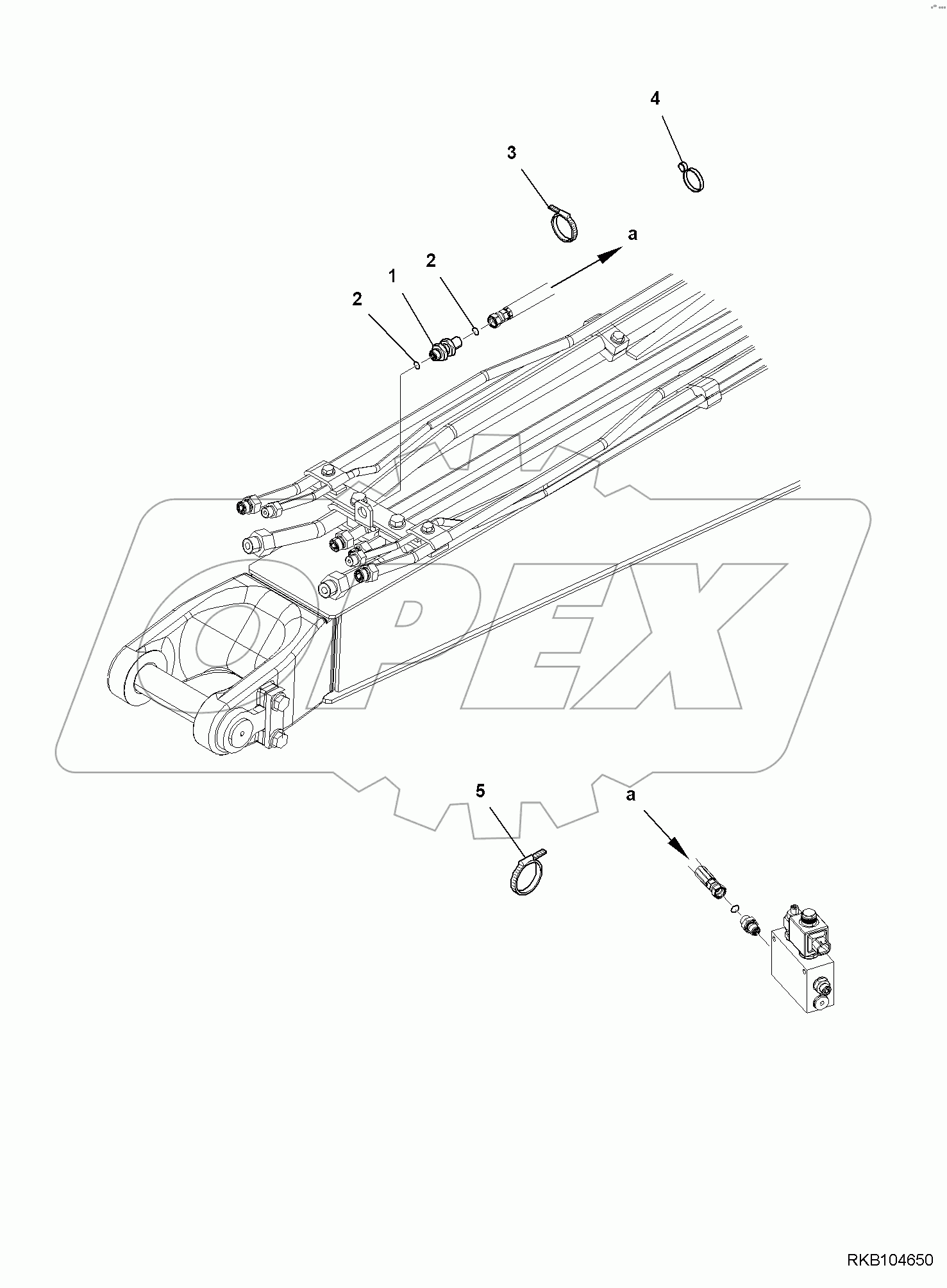  QUICK COUPLER ATTACHMENT LINE, SINGLE EFFECT