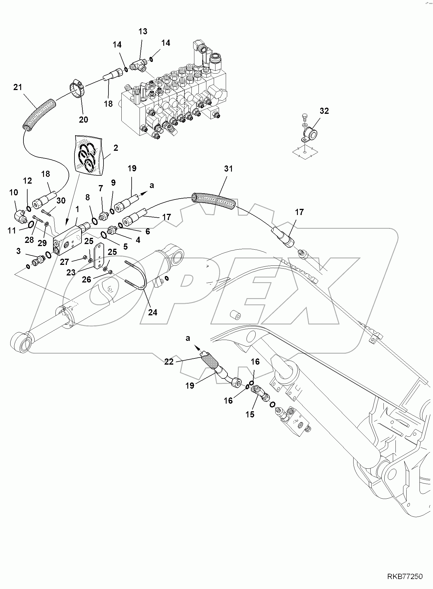  HYDRAULIC PIPING, ARM LINE, ANTIBURST VALVE