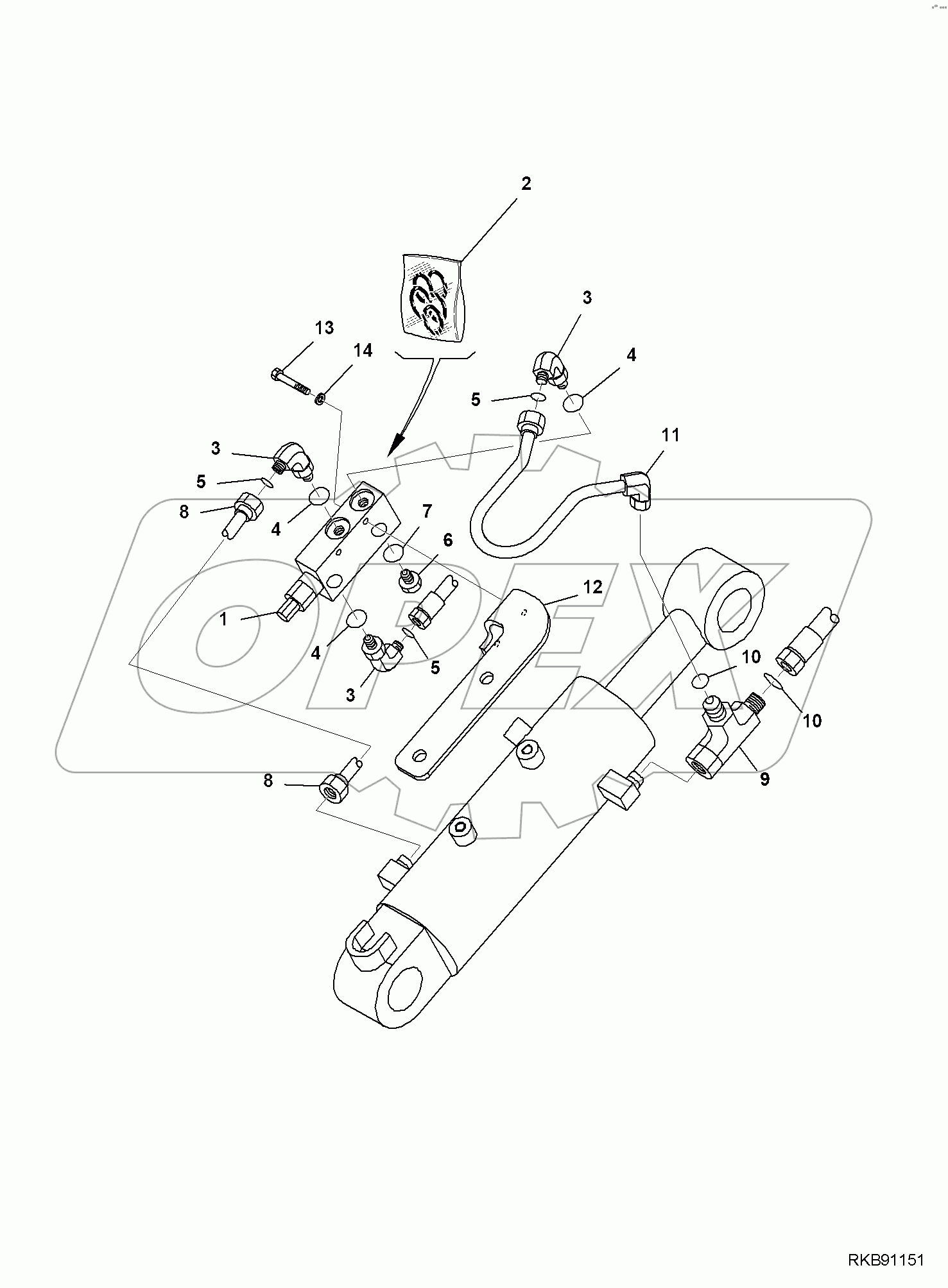  HYDRAULIC PIPING, BLADE LINE, ANTIBURST VALVE