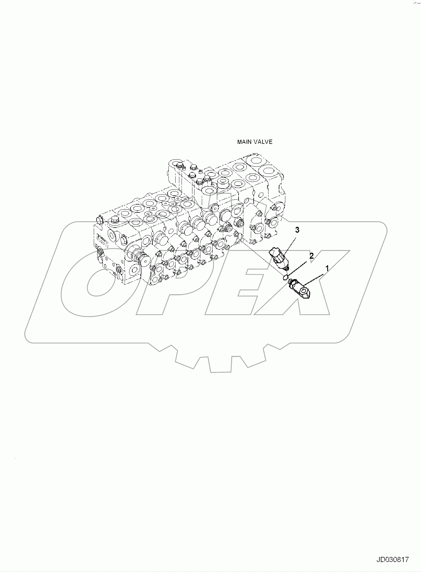  MAIN CONTROL VALVE, TRAVEL ALARM RELATED PARTS
