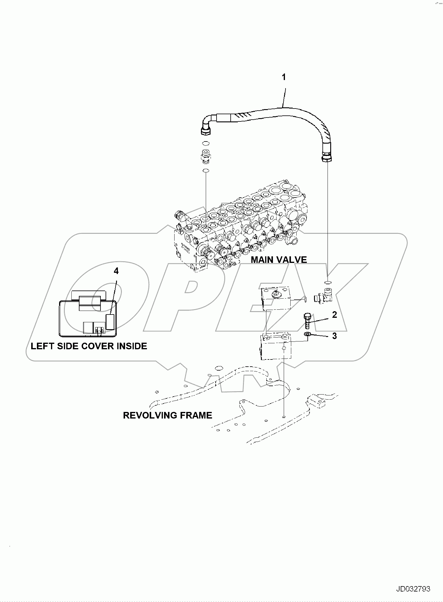  MAIN CONTROL VALVE, 2-ATTACHMENT, VALVE MOUNTING