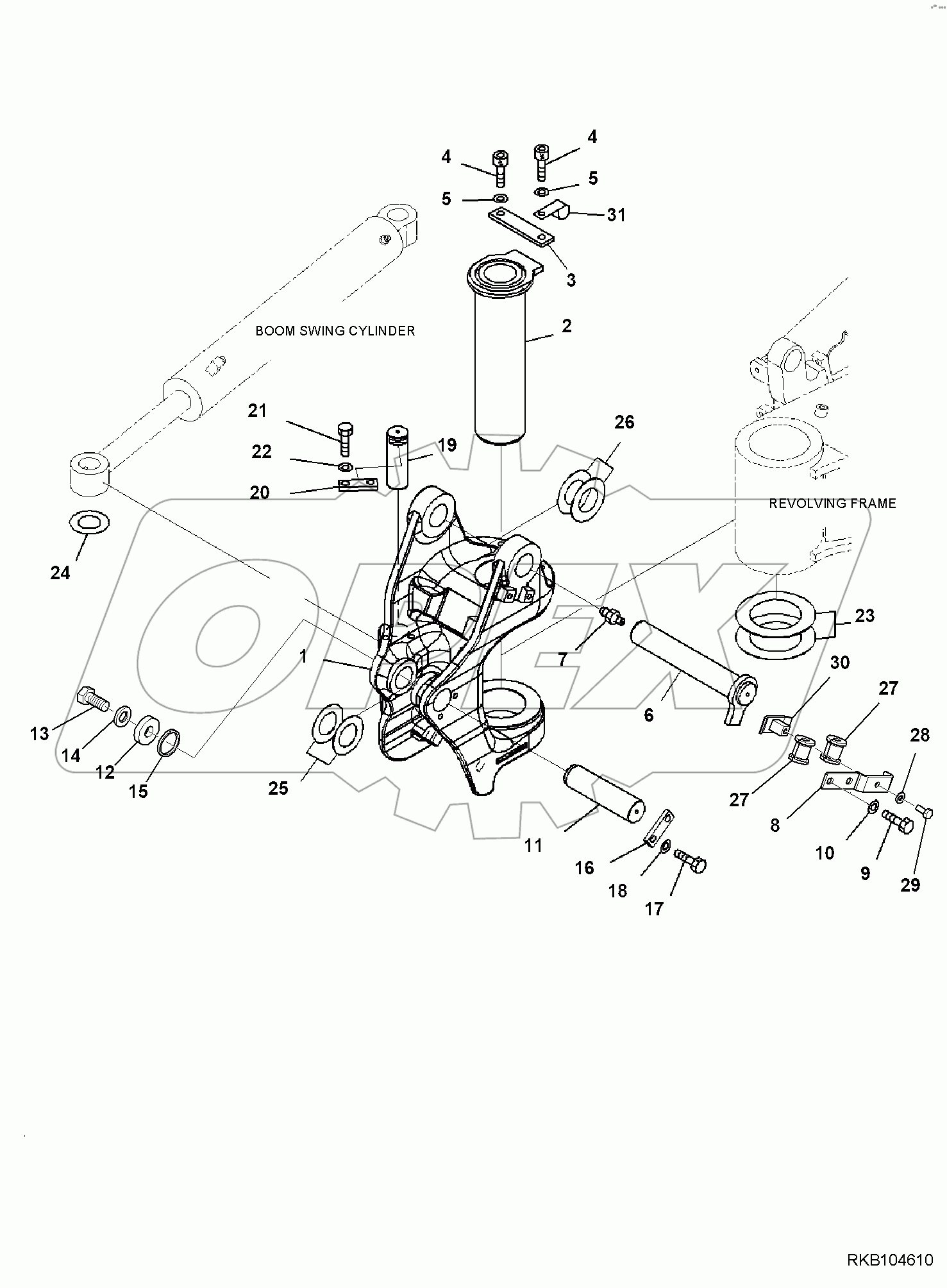  BOOM SWING BRACKET, 3-ATTACHMENT
