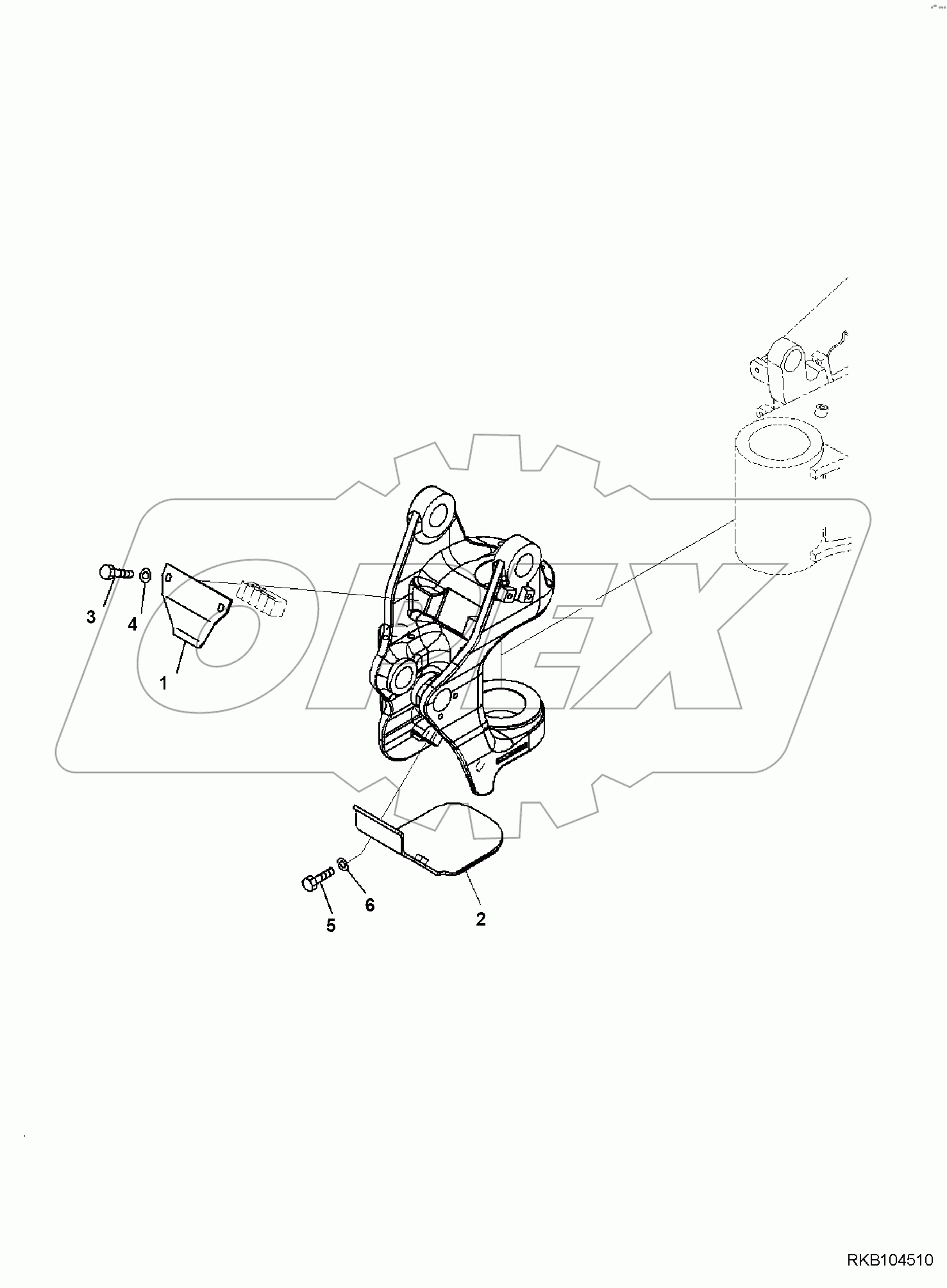  BOOM SWING BRACKET, 2-ATTACHMENT