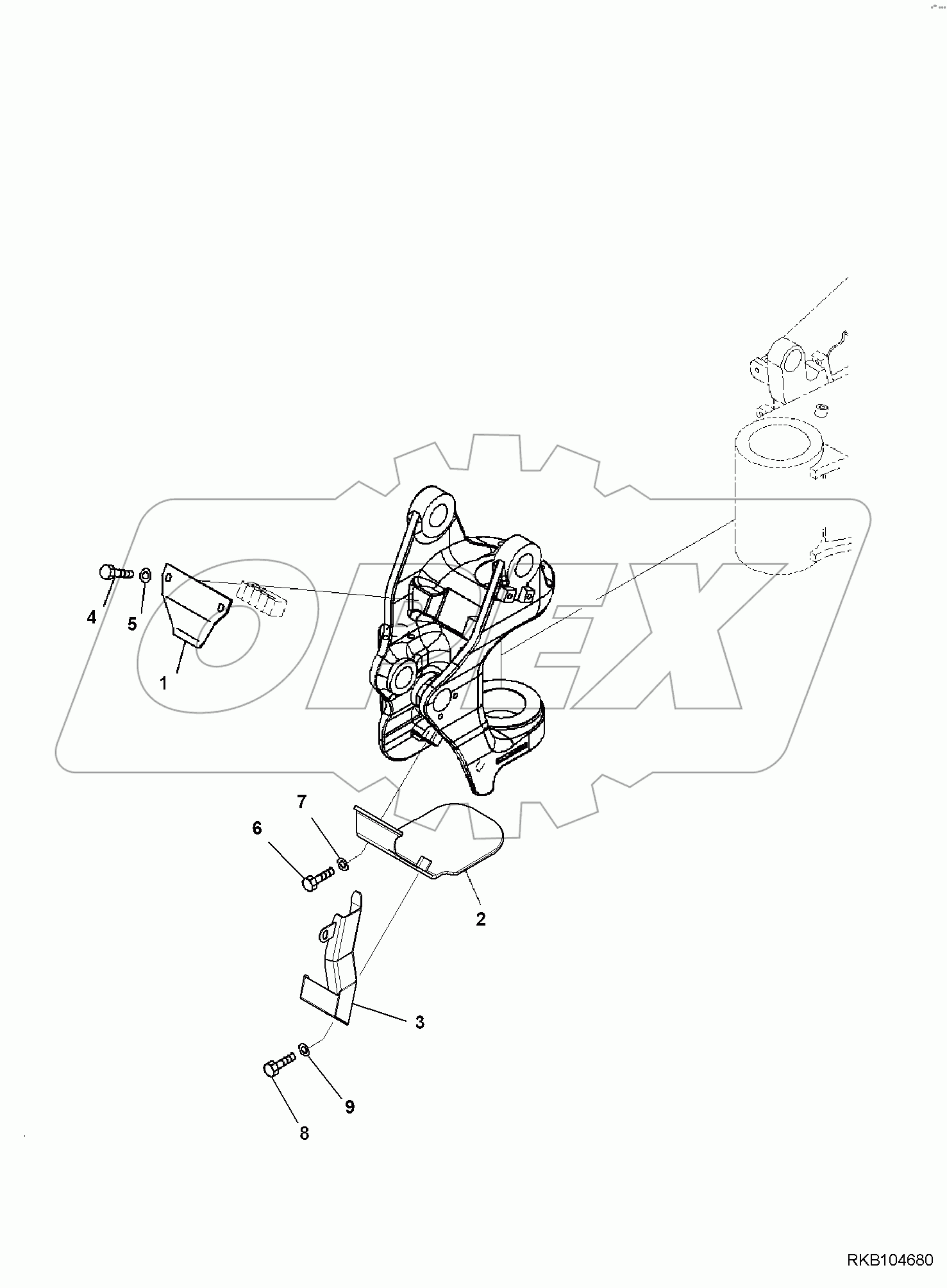  BOOM SWING BRACKET, 3-ATTACHMENT