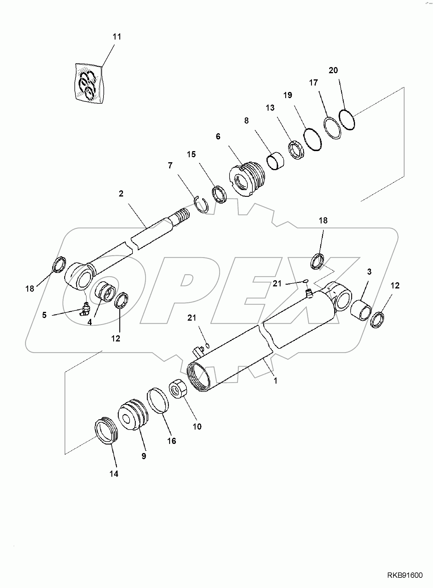 BOOM SWING CYLINDER, INNER PARTS