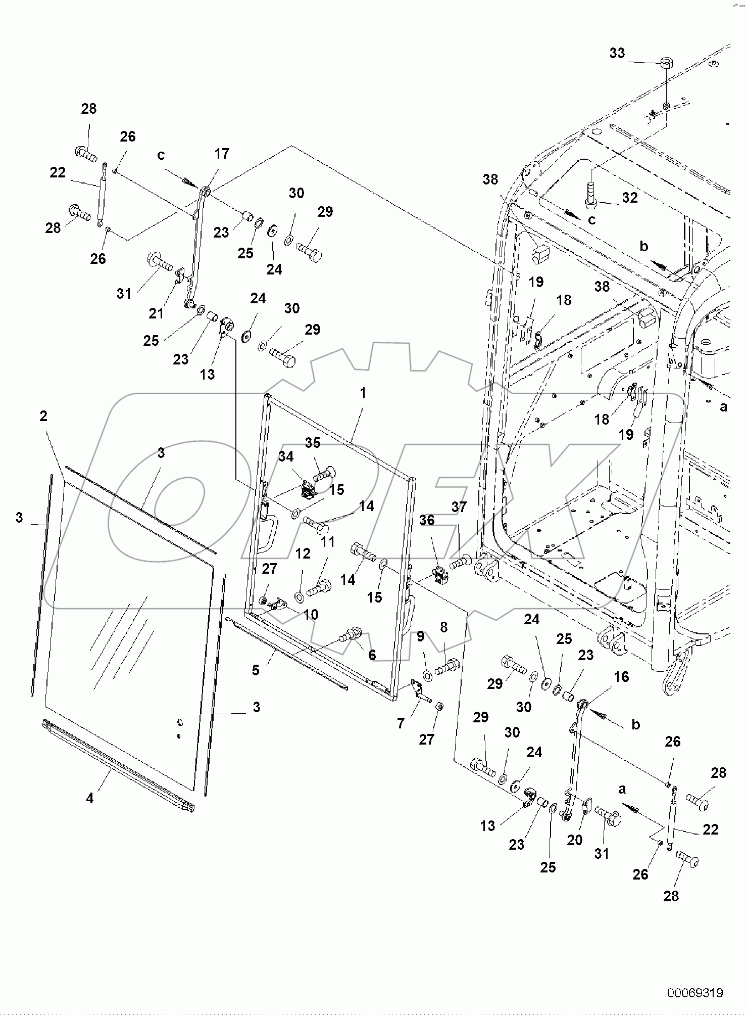  CAB, 1-ATTACHMENT, FRONT WINDOW