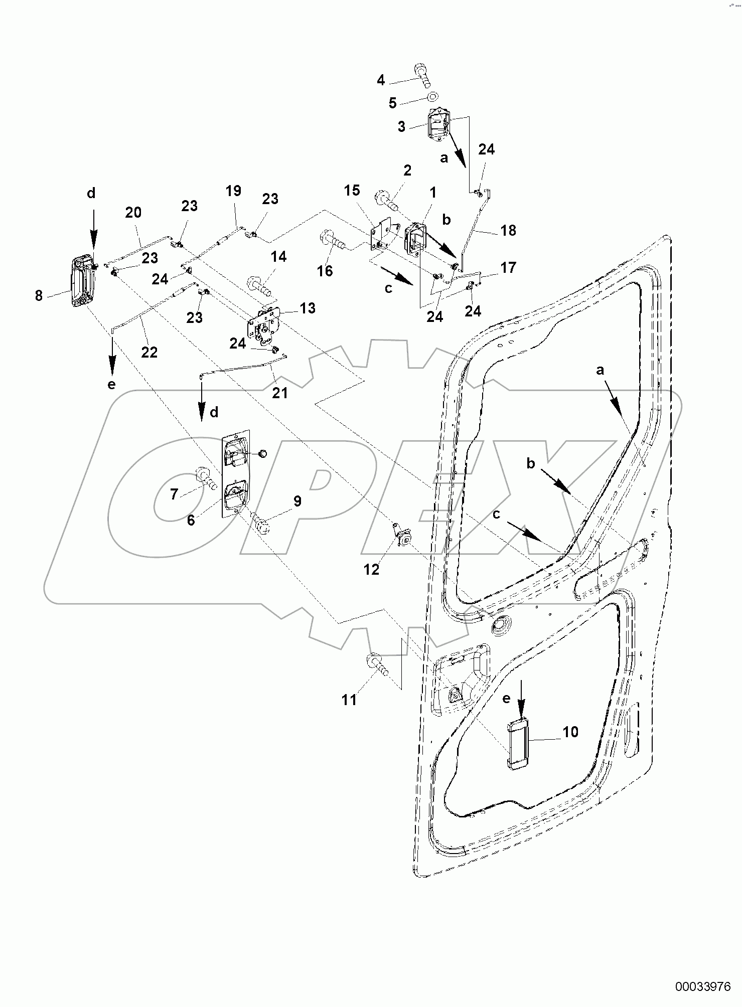  CAB, 1-ATTACHMENT, DOOR LOCK