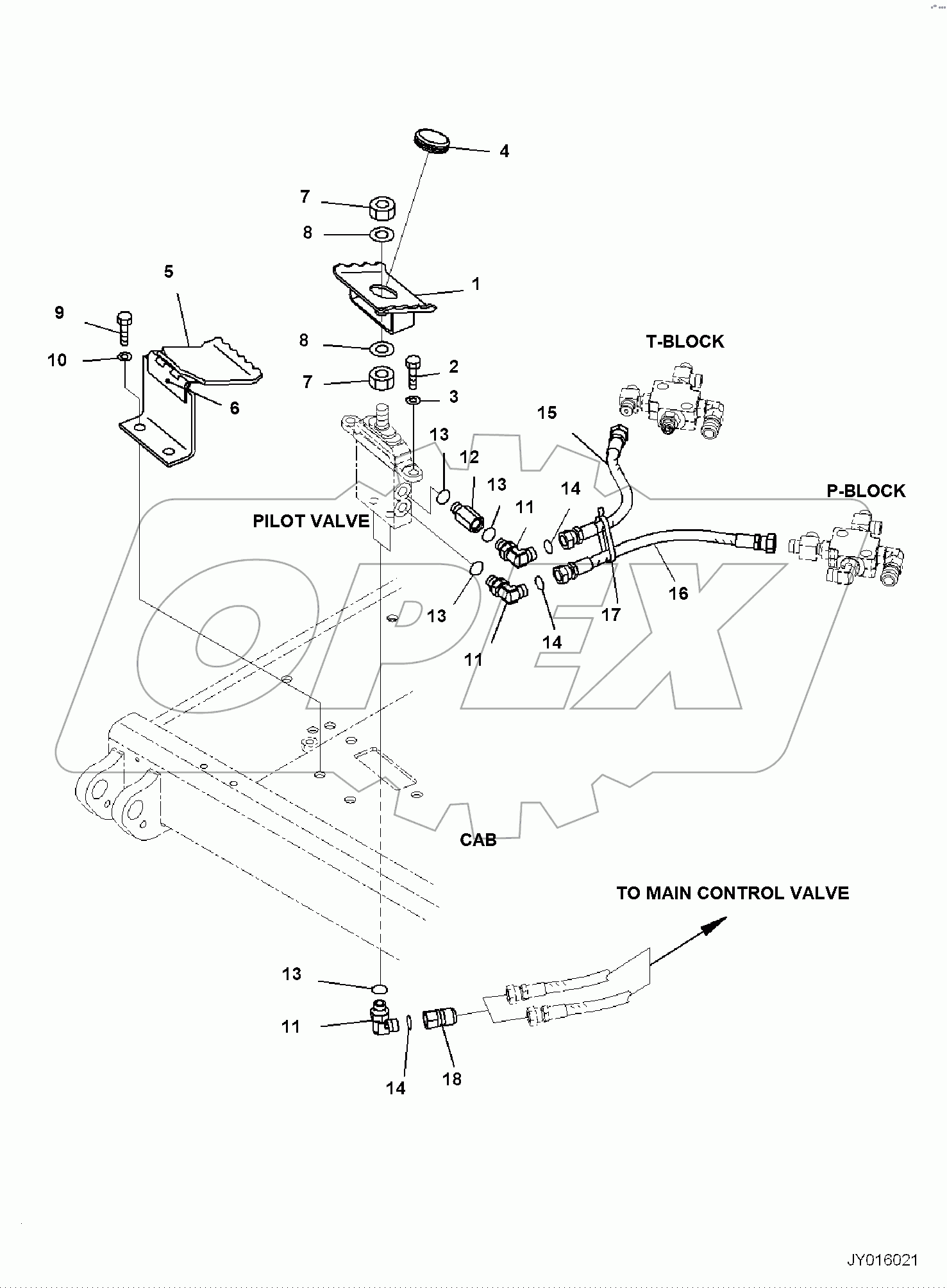  CAB, 1-ATTACHMENT, BOOM SWING CONTROL