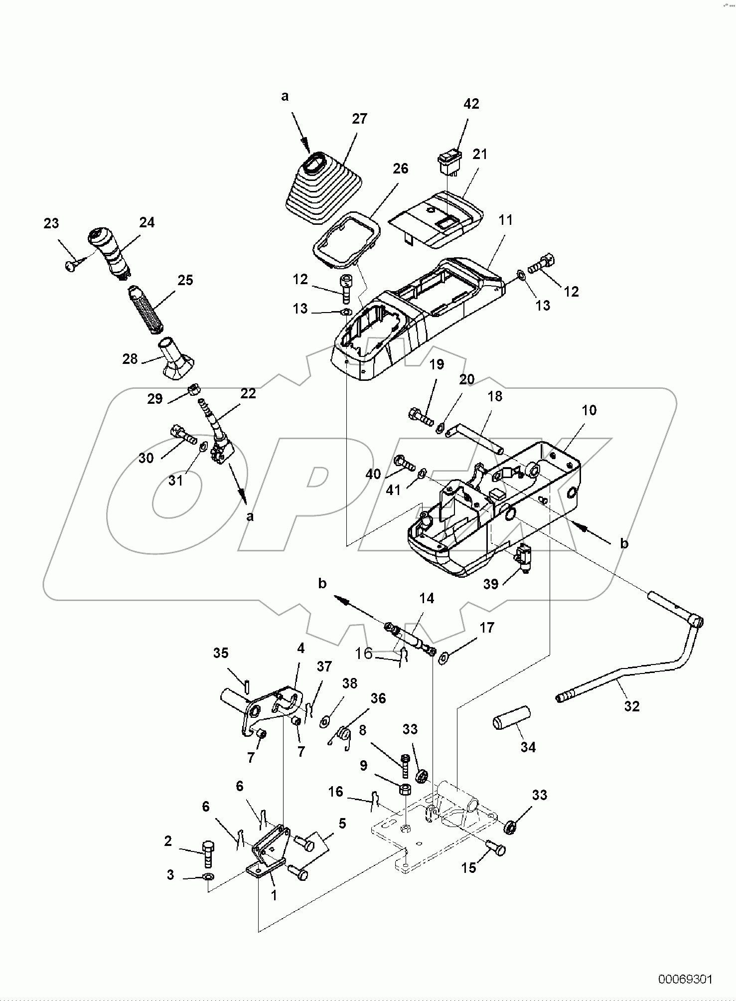  CAB, 1-ATTACHMENT, FLOOR, CONSOLE, LHS