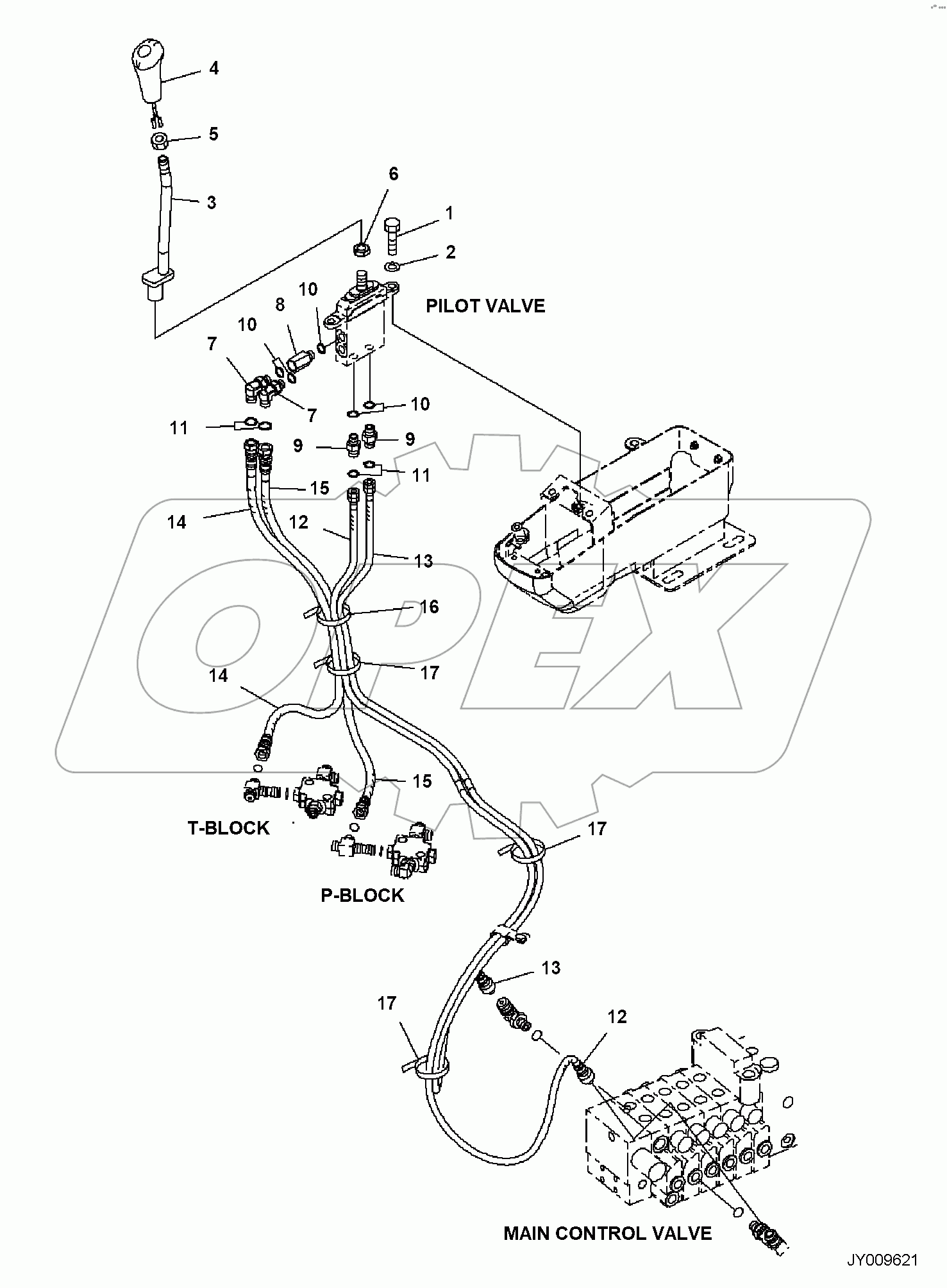  CAB, 1-ATTACHMENT, BLADE CONTROL LEVER