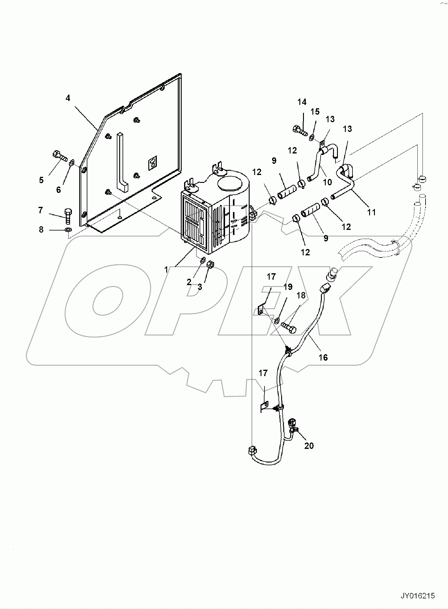  CAB, 1-ATTACHMENT, HEATER UNIT MOUNTING