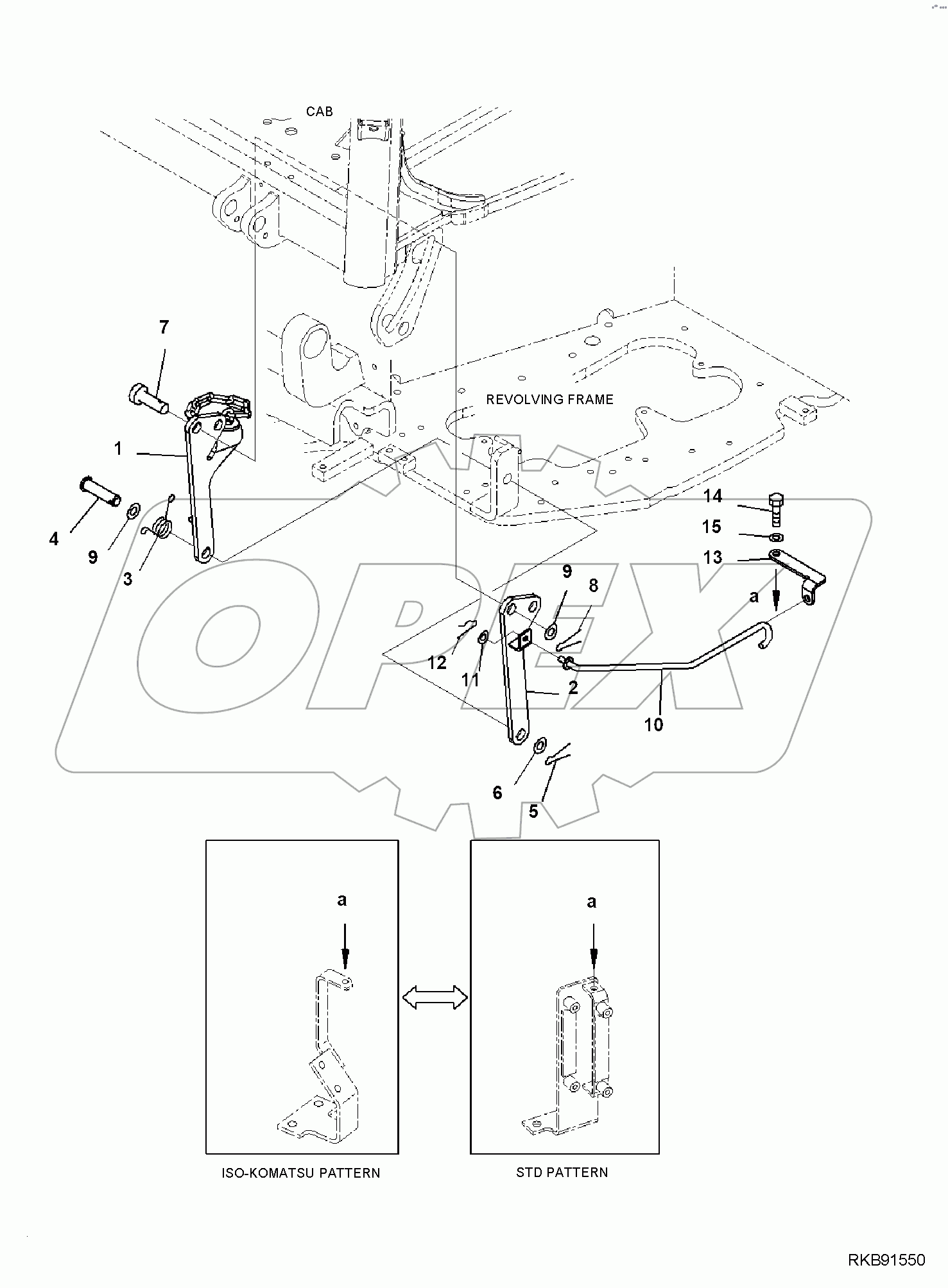  FLOOR MOUNTING, FOR CAB, BRACKET