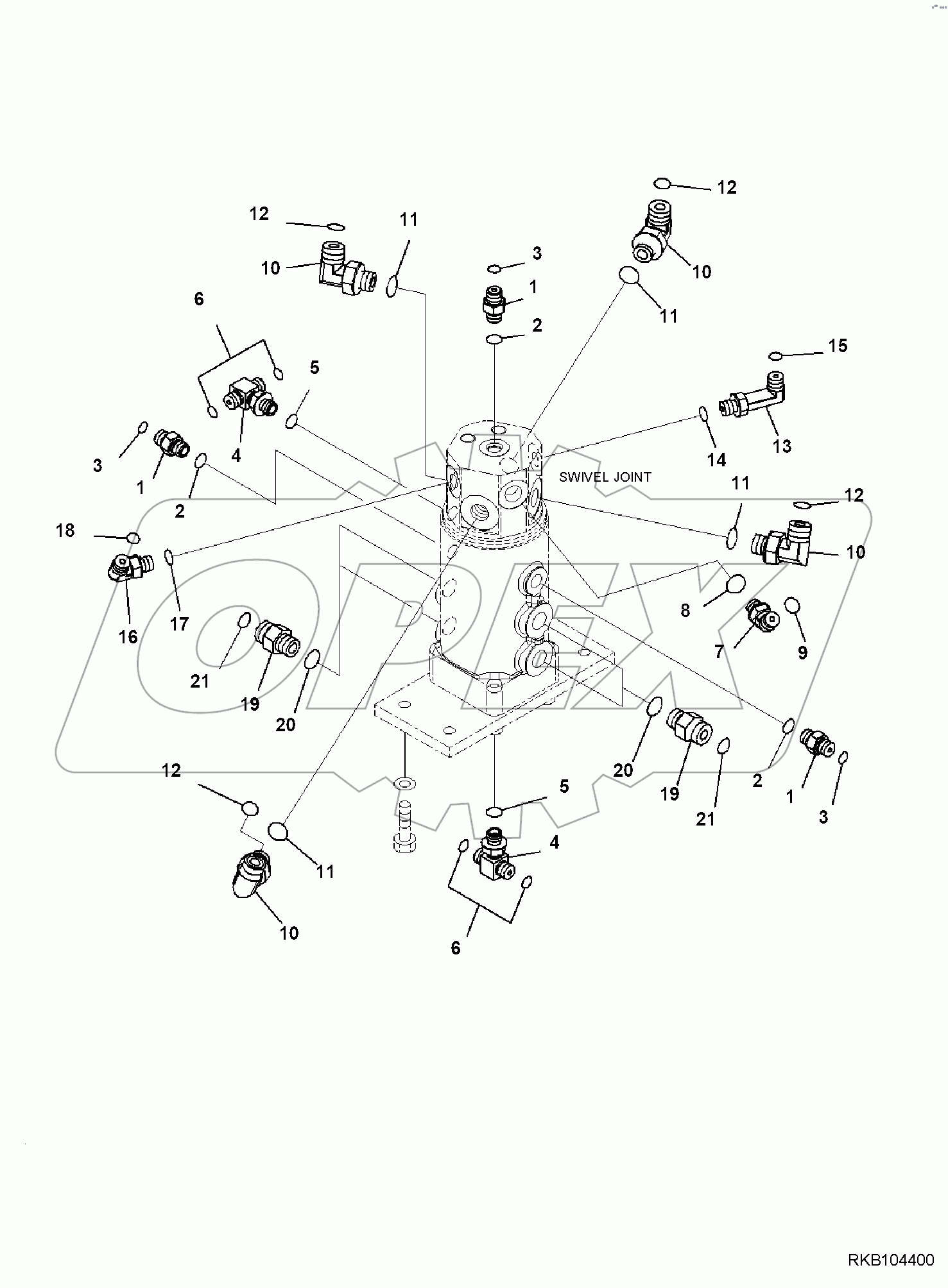  TRACK FRAME, CONNECTING PARTS, SWIVEL JOINT