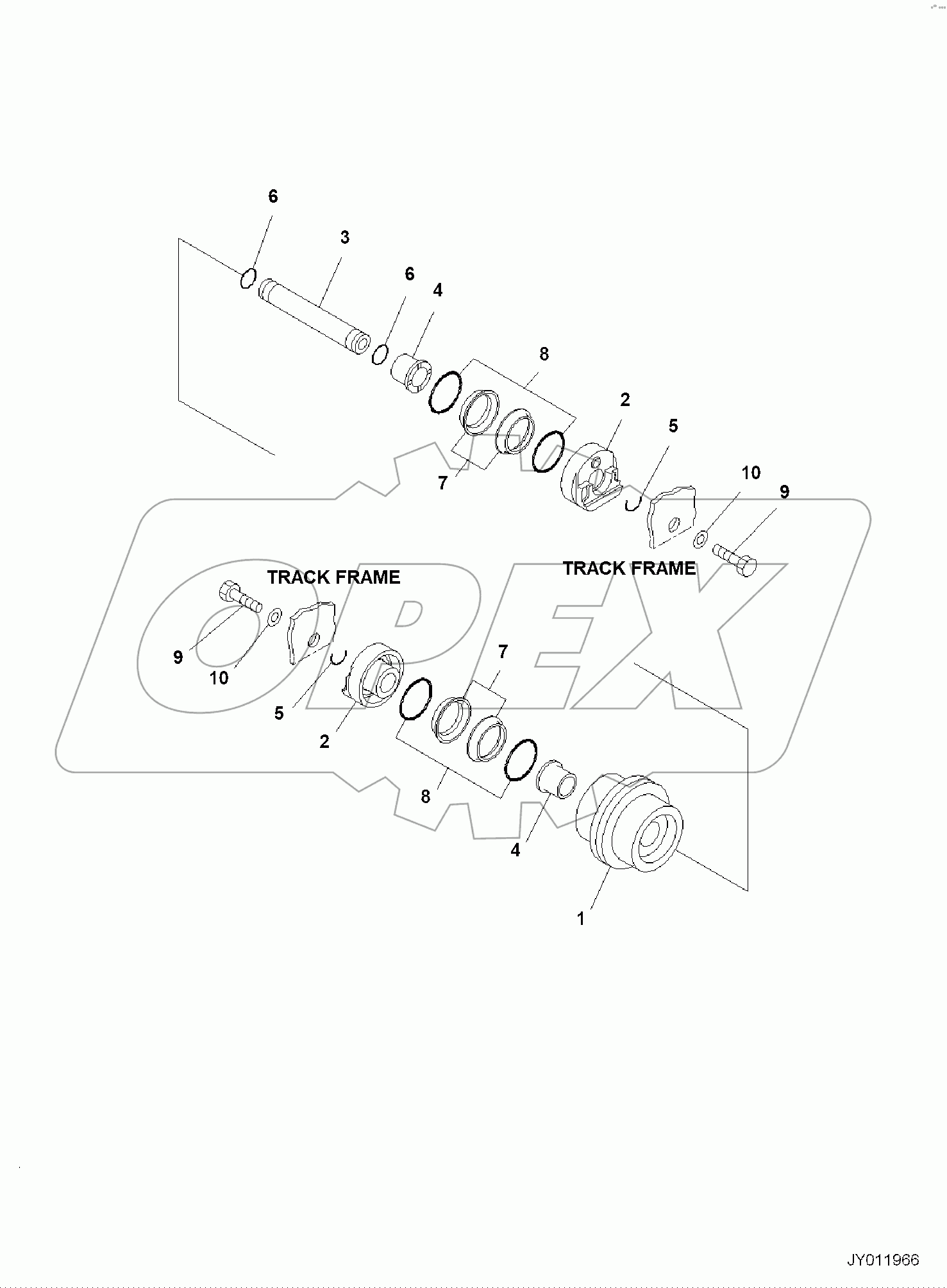  TRACK FRAME, TRACK ROLLER