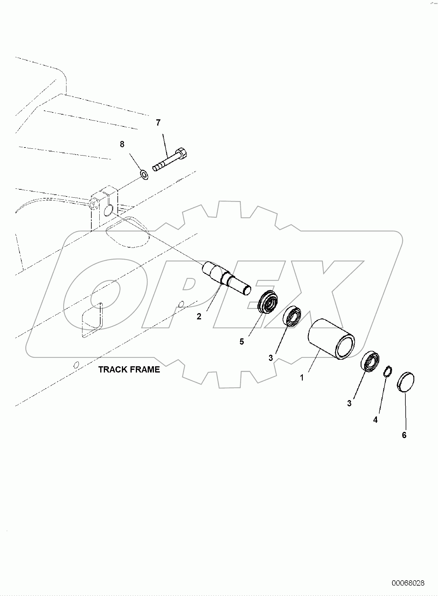 TRACK FRAME, CARRIER ROLLER